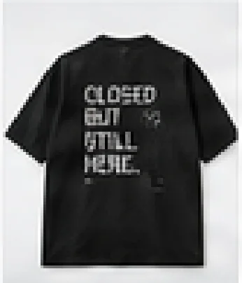 AFTER HOURS TEE — back view, photographed flat