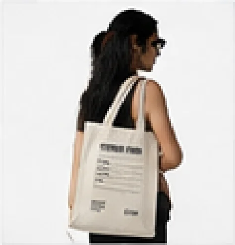 DOCUMENT TOTE — worn on model, front