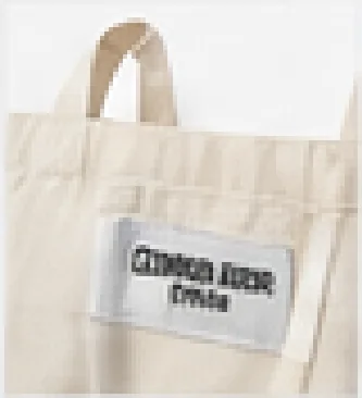 DOCUMENT TOTE — back view, photographed flat