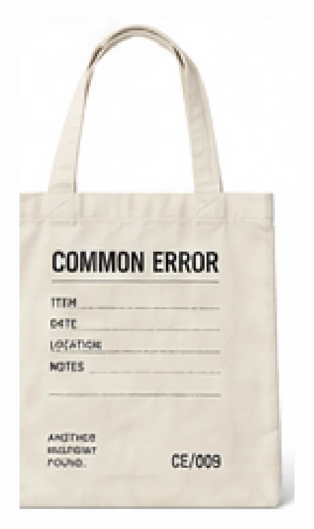 DOCUMENT TOTE — front view, photographed flat