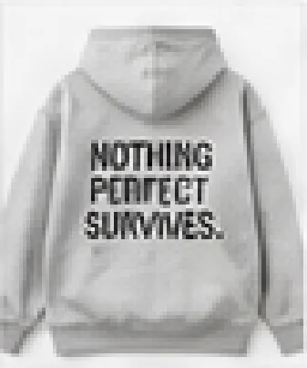 ERROR HOODIE — back view, photographed flat