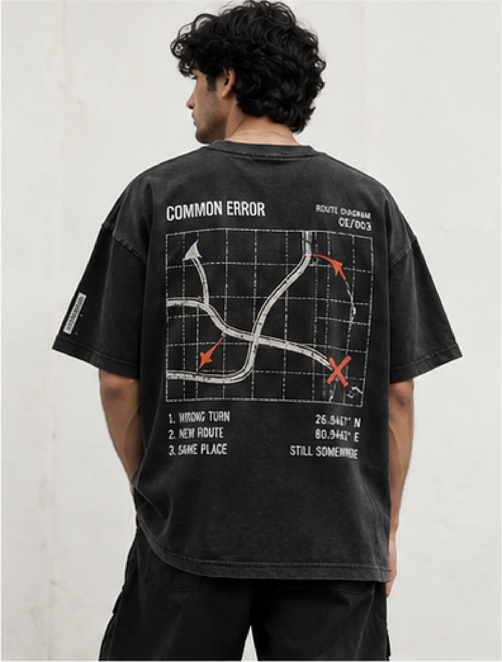 WRONG TURN TEE — worn on model, back